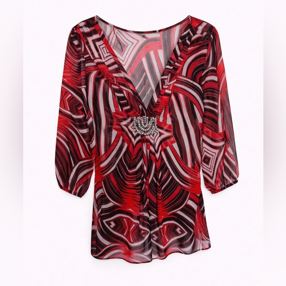 🌹NWT!  Express Red Sheer Blouse